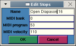 Edit Stops Dialog